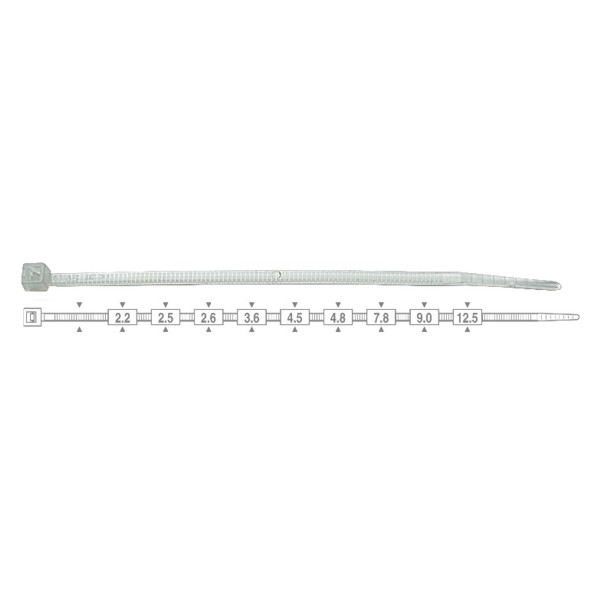 5234CART Elematic                                  Natural Cable Ties 9,0 x 780 mm PA 6.6 1 cart.=-13 bags=1.300 pcs